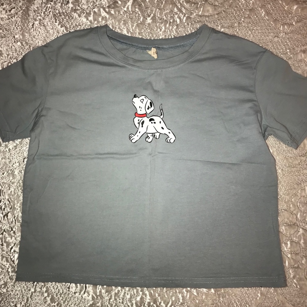 101 Dalmatians blue crop top